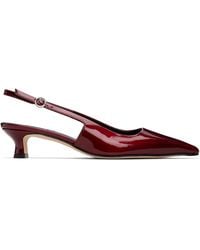 Aeyde - Burgundy Catrina Patent Leather Heels - Lyst