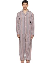 Paul Smith - Pyjama Multicolore En Coton À Rayures Emblématiques - Lyst
