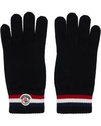 Moncler - Tricolor Wool Gloves - Lyst