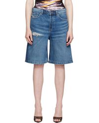DIESEL - Short Sire Bleu En Denim - Lyst