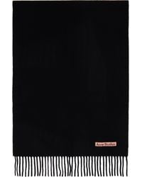 Acne Studios - Fringe Wool Narrow Scarf - Lyst