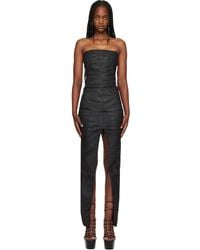 Rick Owens - Temple Sliced Bustier Denim Maxi Dress - Lyst