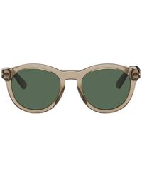 Gucci - Brown Round-frame Sunglasses - Lyst