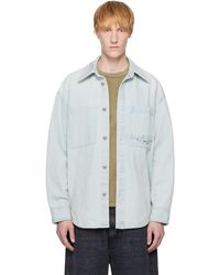 WOOYOUNGMI - ブルー Flower Back Logo デニムシャツ - Lyst