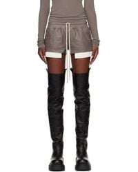 Rick Owens - Temple Fog Leather Shorts - Lyst