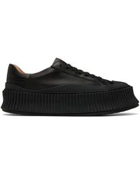 Jil Sander - Black Leather Platform Sneakers - Lyst