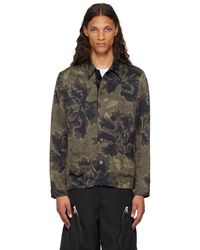 Dries Van Noten - Chemise brune à motif graphique en tissu jacquard - Lyst