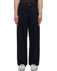 MM6 by Maison Martin Margiela - ブラック コットン トラウザーズ - Lyst