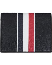 Thom Browne - Pebble Grain Rwb Stripe Double Card Holder - Lyst