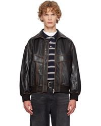 DUNST - Stand Collared Leather Jacket - Lyst