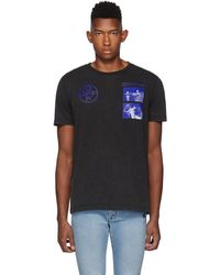 Off-White c/o Virgil Abloh Black And Blue Hardcore Caravaggio Slim T-shirt