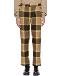 Bode - Brown Charleston Plaid Trousers - Lyst