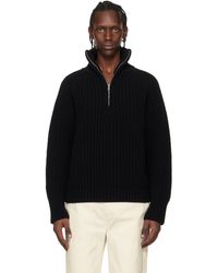 Studio Nicholson - Pull Bristol Noir En Tricot - Lyst