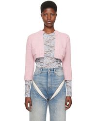 we11done - Pink Patch Pocket Cardigan - Lyst
