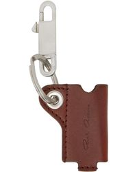 Rick Owens - Mini porte-clés bourgogne et argenté à porte-briquet - Lyst