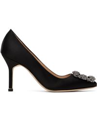Manolo Blahnik - Chaussures À Talon Aiguille Hangisi 90 Noires - Lyst