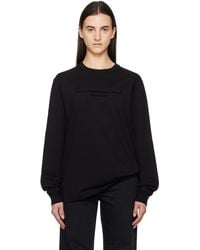 Alexander Wang - Distressed Logo Long-Sleeve T-Shirt - Lyst