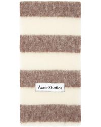 Acne Studios - Brown & White Stripe Scarf - Lyst