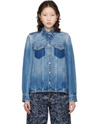 Ganni - Light Weight Denim Shirt - Lyst