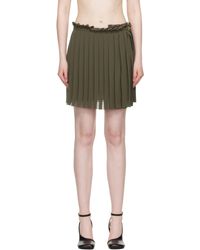 Ami Paris - カーキ プリーツ ミニスカート - Lyst