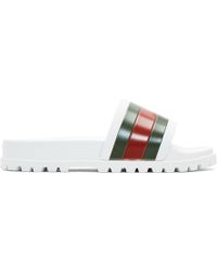 Gucci Chaussures a enfiler rayees blanches Pursuit Trek