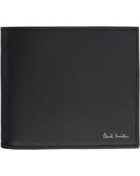 Paul Smith - Portefeuille Noir En Cuir À Rayures Emblématiques - Lyst