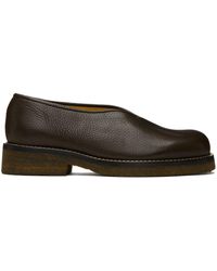 Lemaire - Brown Piped Loafers - Lyst