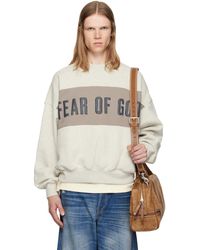 Fear Of God - Cropped Relaxed Panelled Sweatshirt - Lyst
