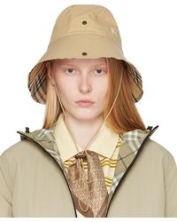 Burberry - Chapeau Bob À Rebord À Carreaux - Lyst