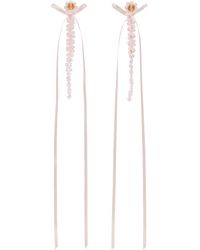 Simone Rocha - Slim Bow Ribbon Drip Earrings - Lyst