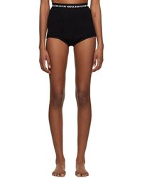 Versace Jeans Couture - Black Bonded Shorts - Lyst