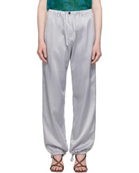 Dries Van Noten - グレー ドローストリング トラウザーズ - Lyst
