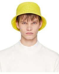 Bottega Veneta - Yellow Intrecciato Bucket Hat - Lyst