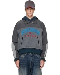 we11done - Layered Fleece Hoodie - Lyst