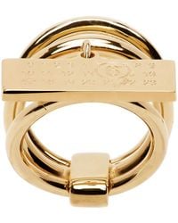 MM6 by Maison Martin Margiela - Gold 3 Tubing Ring - Lyst