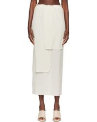 Lauren Manoogian - Off- Raw Layer Maxi Skirt - Lyst