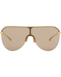 Bottega Veneta - Long Ribbon Shield Sunglasses - Lyst