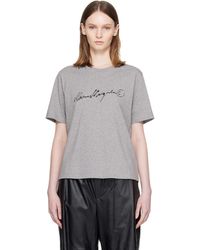 MM6 by Maison Margiela - Handwritten-Print Cotton Jersey T-Shirt - Lyst