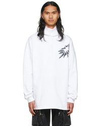 we11done - Pull À Capuche Blanc En Coton - Lyst
