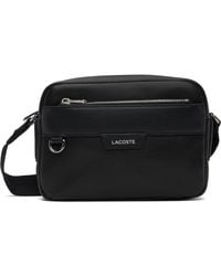 Lacoste - ブラック Ossian レザー リポーターバッグ - Lyst