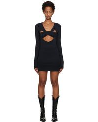 Ambush - Robe courte noire à monogrammes - Lyst