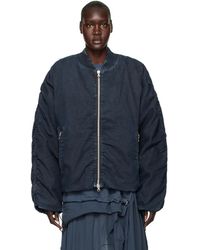DIESEL - Navy D-bressy Denim Bomber Jacket - Lyst