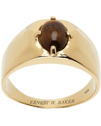 Ernest W. Baker - Bague dorée à quartz - Lyst