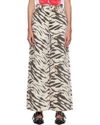 Ganni - Lari Wide Zebra Jeans - Lyst