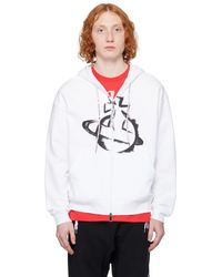 Vivienne Westwood - ホワイト Stencil Orb Rugged ジップフーディ - Lyst