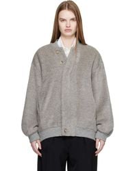 Lauren Manoogian - Ssense Exclusive Brushed Bomber Jacket - Lyst