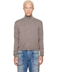 Acne Studios - Taupe Zip-Up Bow Logo Track Jacket - Lyst