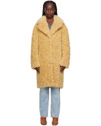 Stand Studio - Tan Camille Cocoon Faux-fur Coat - Lyst