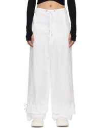 Dion Lee - White Eyelet Tie Trousers - Lyst