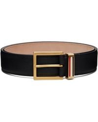 Thom Browne - Soft Pebble Grain Metal Loop Belt - Lyst